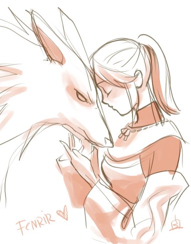 adventurer, summoner, and fenrir (final fantasy and 1 more) drawn by kapolo_systems