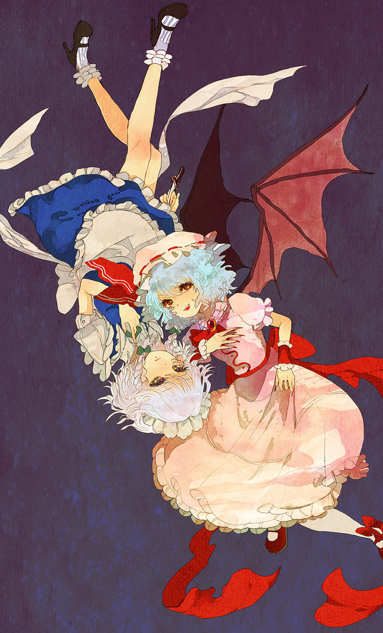 remilia scarlet and izayoi sakuya (touhou) drawn by chiri_(o9o9)
