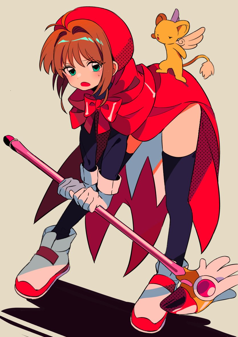 kinomoto sakura and kero (cardcaptor sakura) drawn by sanamaru_(sana79261827)