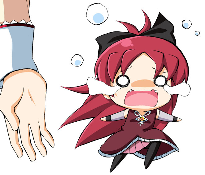 sakura kyoko and mini-ikamusume (mahou shoujo madoka magica and 1 more) drawn by k_hiro