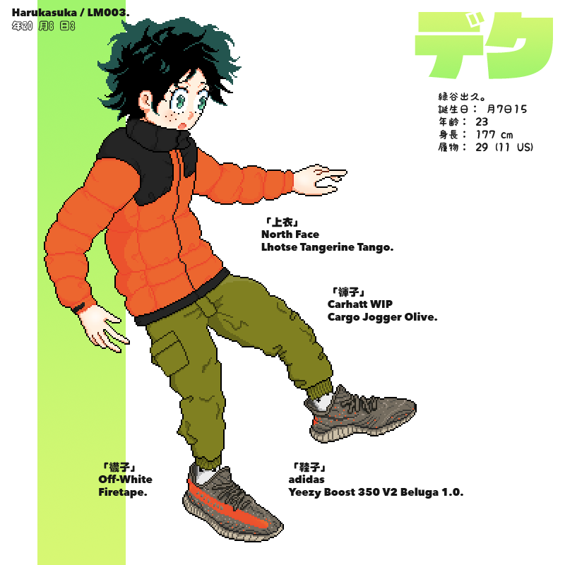 midoriya izuku (boku no hero academia) drawn by harukasuka