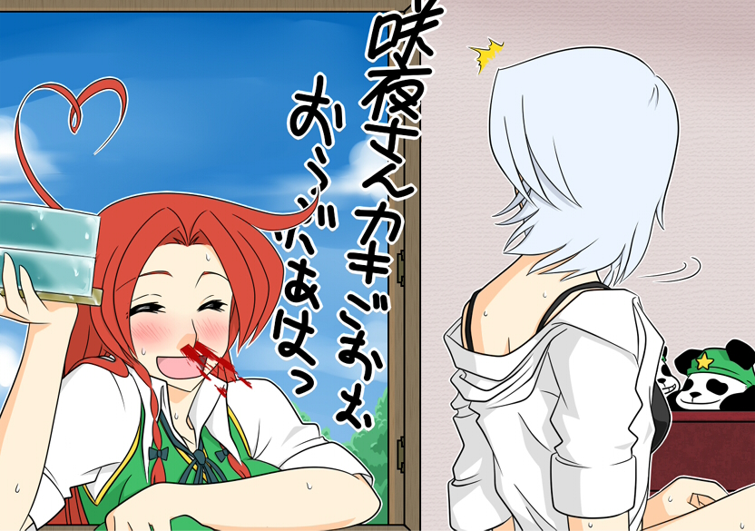 izayoi sakuya and hong meiling (touhou) drawn by neko_majin