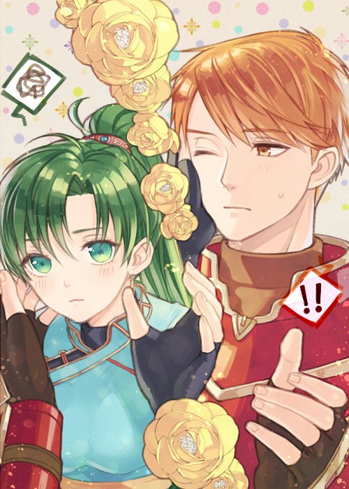lyn and kent (fire emblem and 1 more) drawn by kiyuu