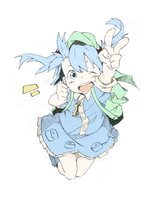 kawashiro nitori (touhou) drawn by oguro_(moyashi_2-hon)