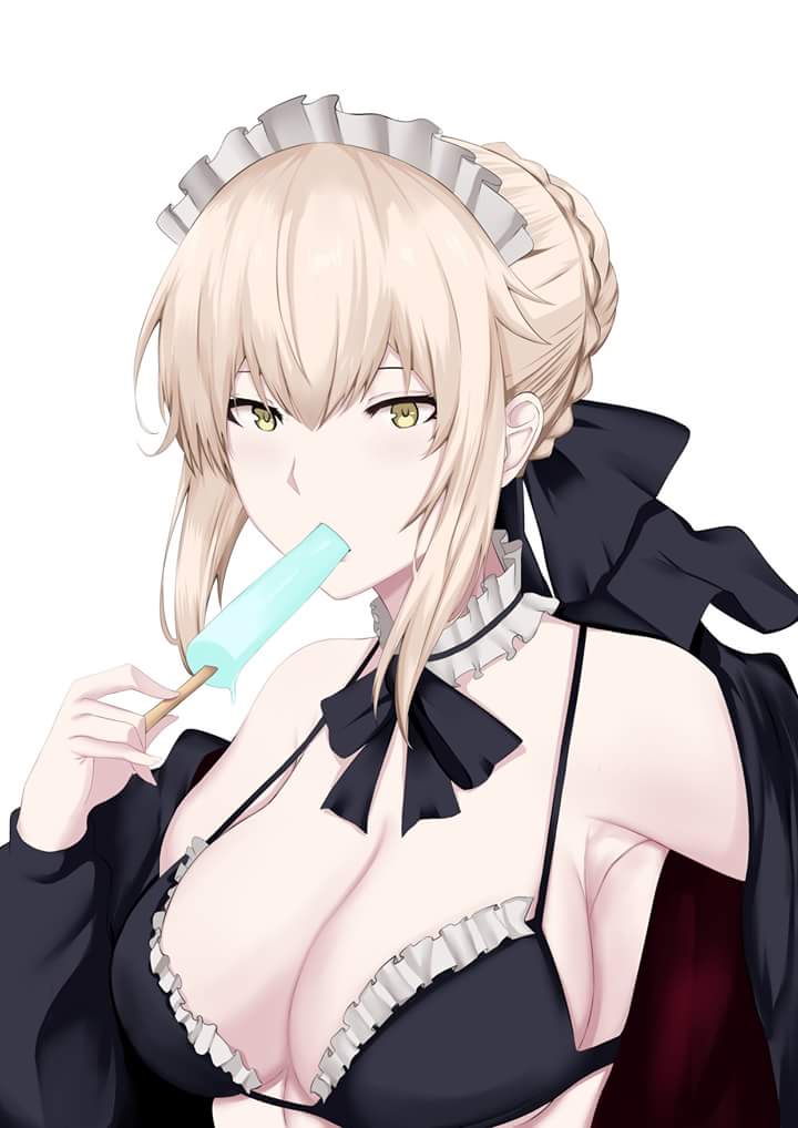 artoria pendragon and saber alter (fate and 1 more) drawn by deroo