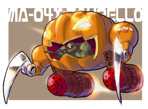 zaku, spoo, and zakrello (gundam and 2 more) drawn by katahira_masashi