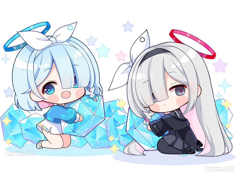 sensei, arona, and plana (blue archive) drawn by subin_(subin_2011)