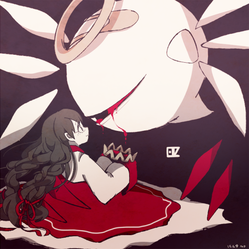 zero two and ripple star queen (kirby and 1 more) drawn by midooka_(o_k_k)