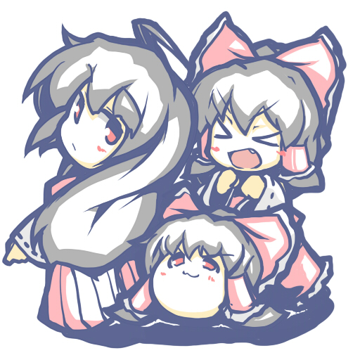 hakurei reimu and sendai hakurei no miko (original and 2 more) drawn by ototobe
