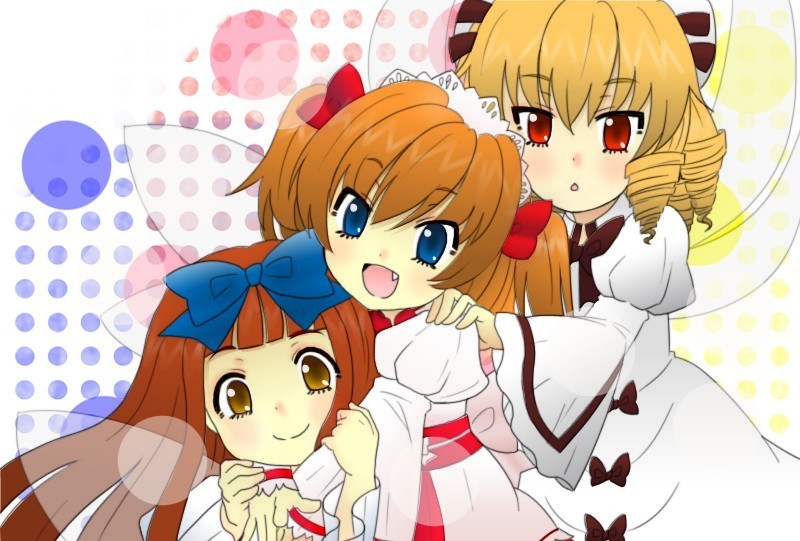star sapphire, luna child, and sunny milk (touhou) drawn by torika