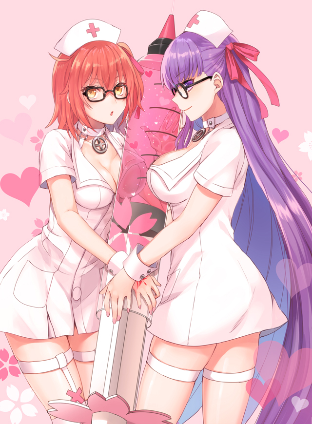 fujimaru ritsuka and bb (fate and 3 more) drawn by shidomura