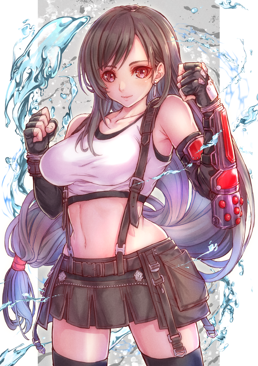 tifa lockhart (final fantasy and 2 more) drawn by kodue55