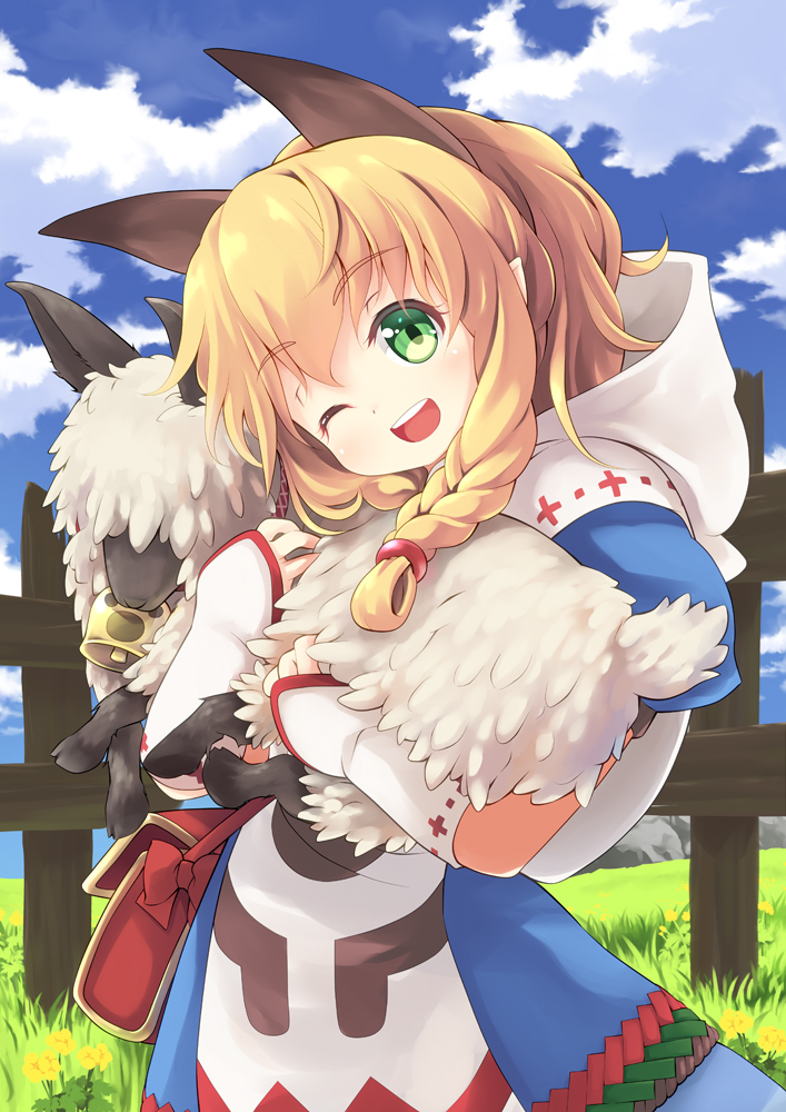 meowstress and moofah (monster hunter and 1 more) drawn by kdc_(koineko)