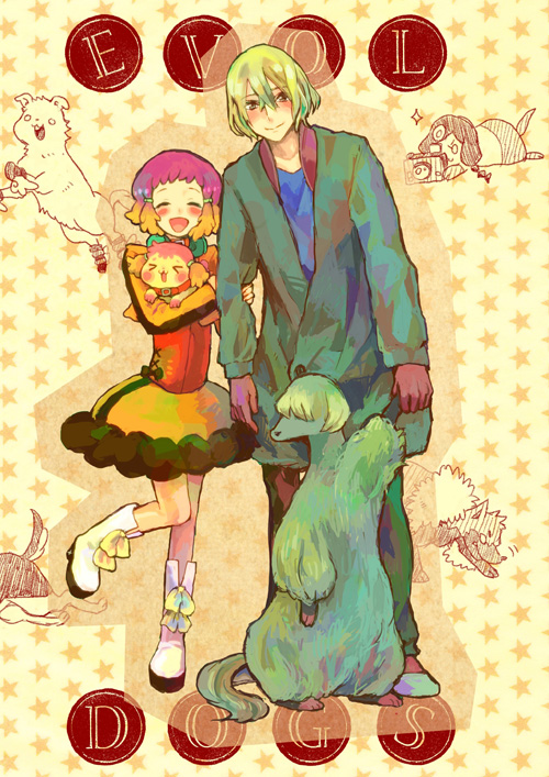 yunoha thrul, jin musou, amata sora, kagura demuri, and sazanka bianca (aquarion and 1 more) drawn by kong_(yuico)