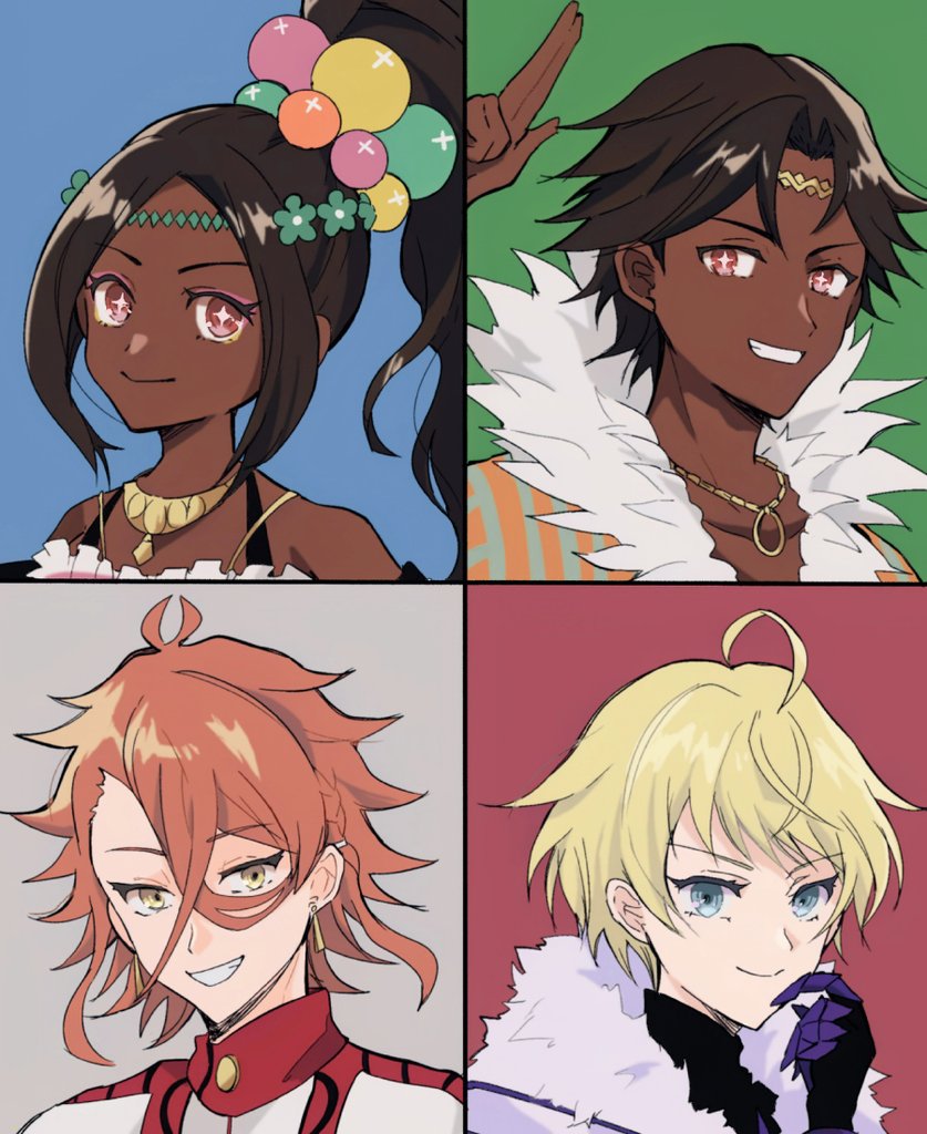 timerra, pandreo, fogado, and merrin (fire emblem and 1 more) drawn by oda32t