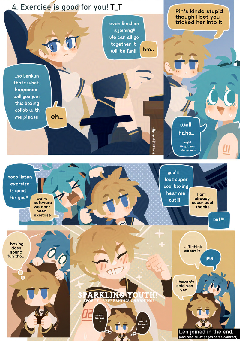 hatsune miku and kagamine len (vocaloid and 1 more) drawn by projecttiger