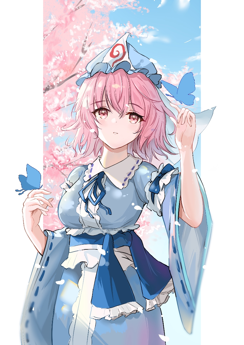 saigyouji yuyuko (touhou) drawn by hakugyokurou_no_oojou-sama