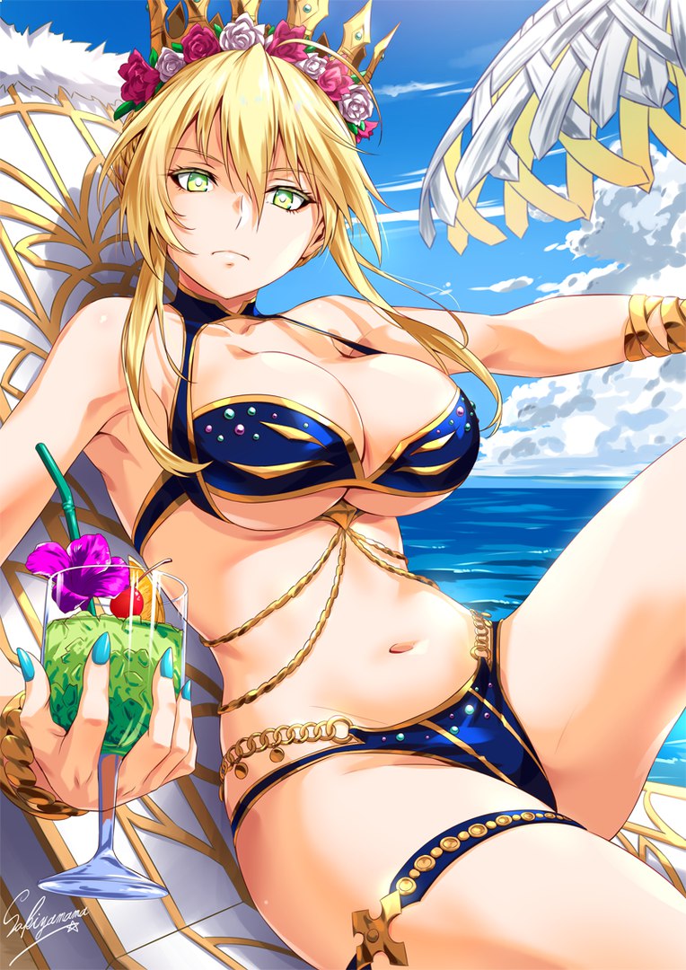 artoria pendragon and lion king (fate and 1 more) drawn by sakiyamama