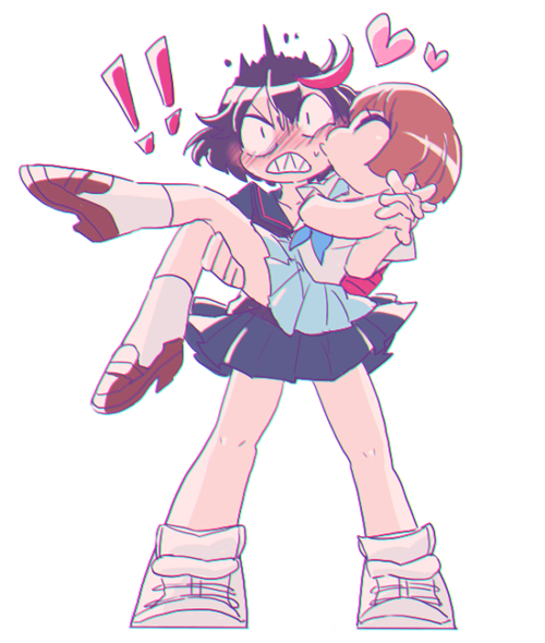 matoi ryuuko, senketsu, and mankanshoku mako (kill la kill) drawn by sizma