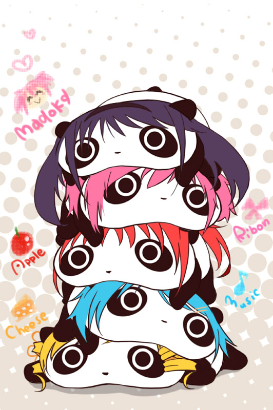 akemi homura, kaname madoka, miki sayaka, sakura kyoko, tomoe mami, and 1 more (mahou shoujo madoka magica and 1 more) drawn by aglio