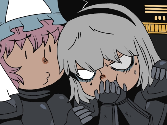konpaku youmu and saigyouji yuyuko (touhou and 1 more) drawn by onikobe_rin