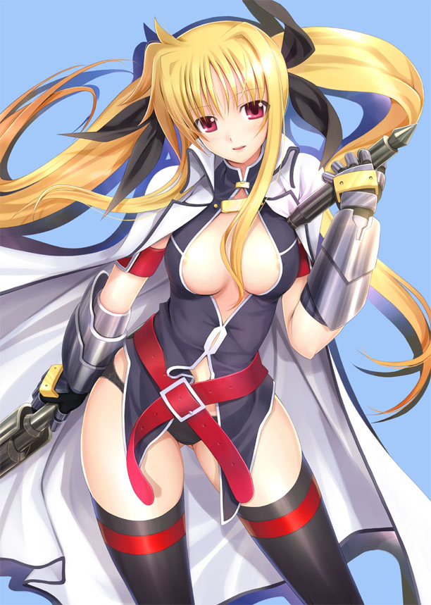 fate testarossa and bardiche (lyrical nanoha and 1 more) drawn by mikazuki_akira!