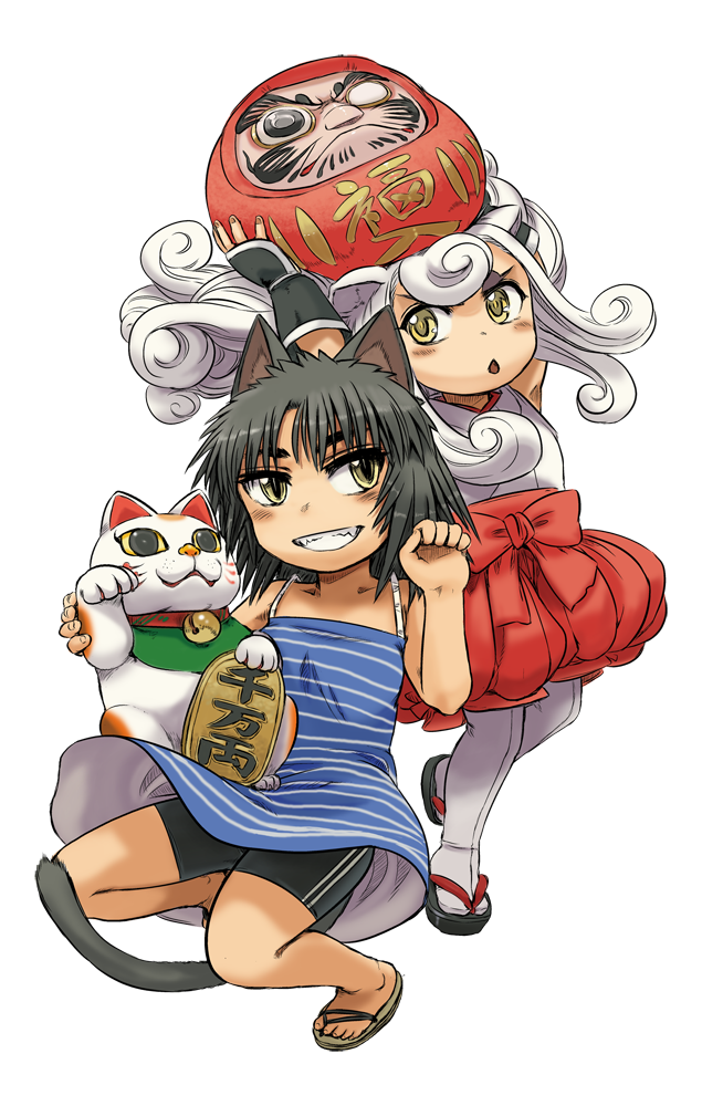 kurona and koma (neko musume michikusa nikki) drawn by ike_(altitude_attitude)