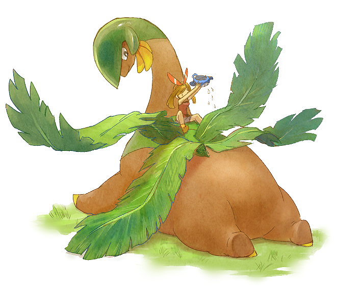 may, wailmer, and tropius (pokemon and 1 more) drawn by yuza