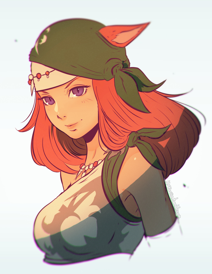 v'kebbe (final fantasy and 1 more) drawn by koyorin