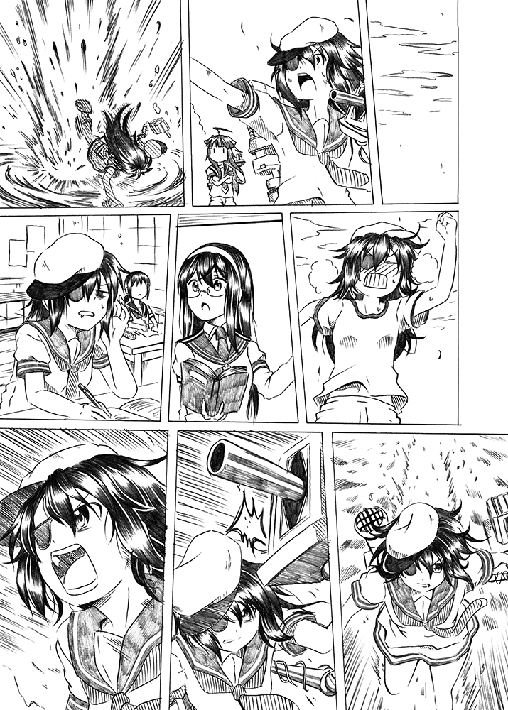 fubuki, ooyodo, kiso, and kuma (kantai collection) drawn by shino_(ponjiyuusu)