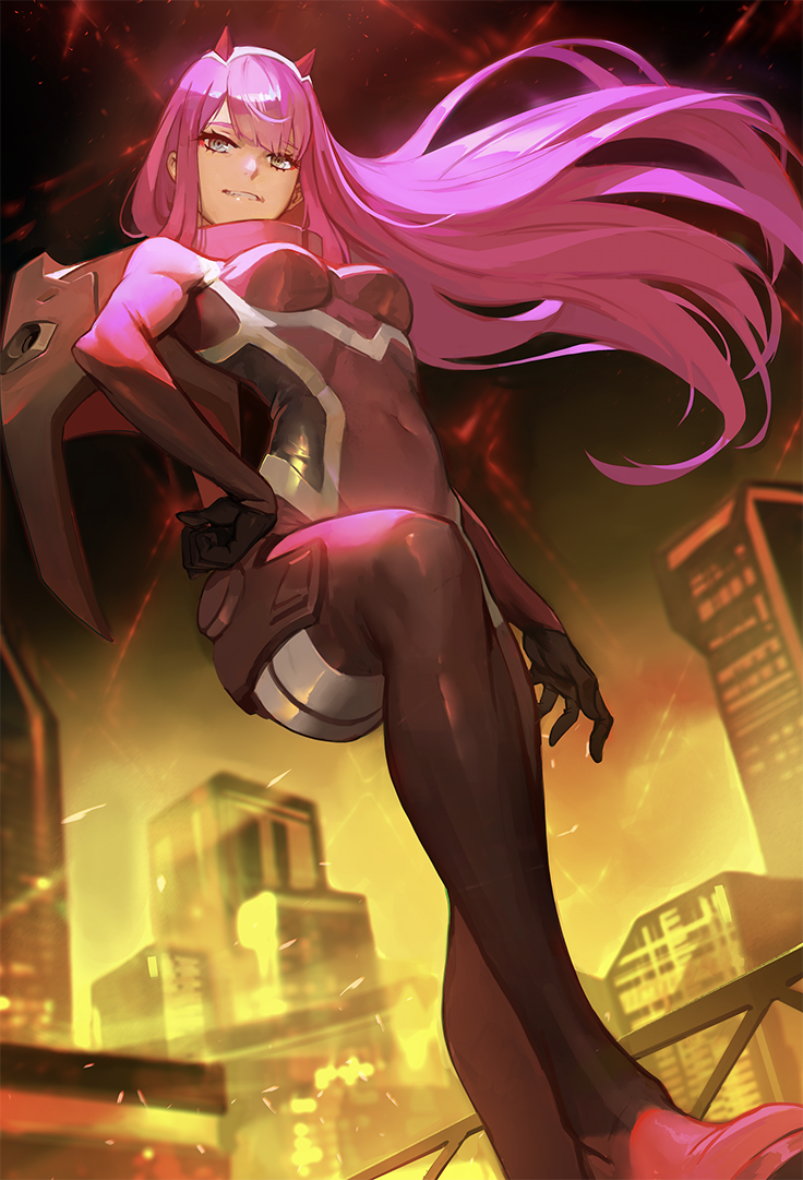 zero two (darling in the franxx) drawn by jimbobox