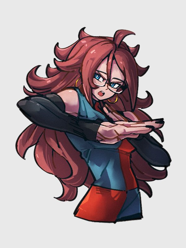 android 21 (dragon ball and 1 more) drawn by kemachiku
