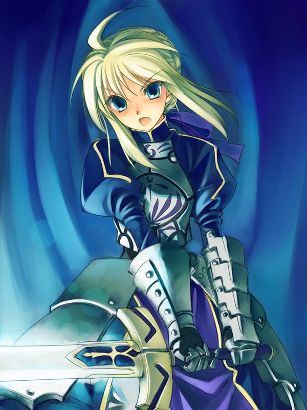 artoria pendragon and saber (fate and 1 more) drawn by yuuki_keisuke