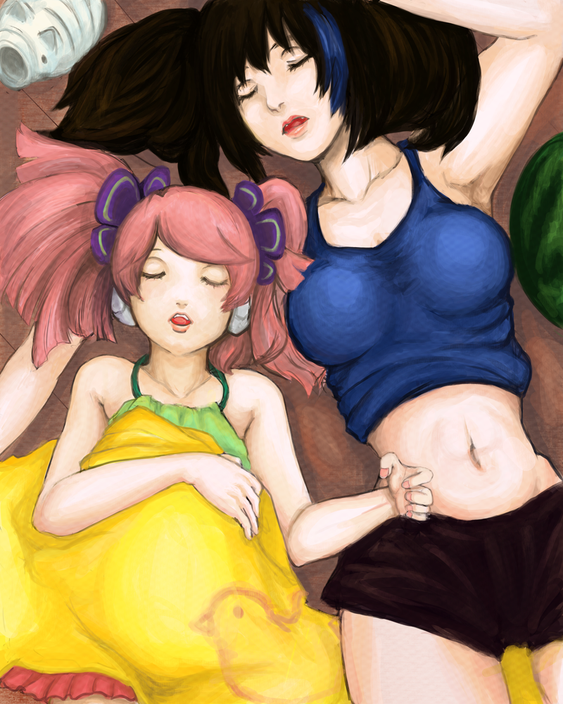 yokune ruko and haruka nana (utau) drawn by mamezo