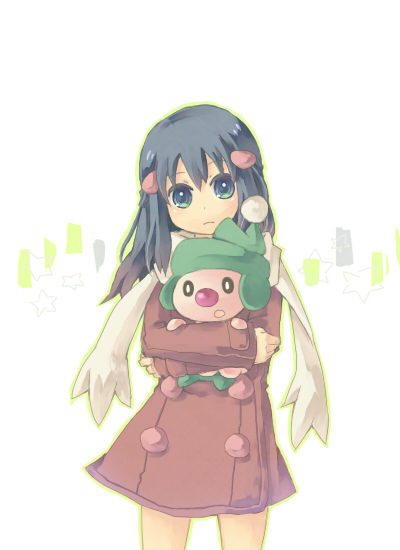 dawn and mime jr. (pokemon and 2 more) drawn by seto_(ao168)