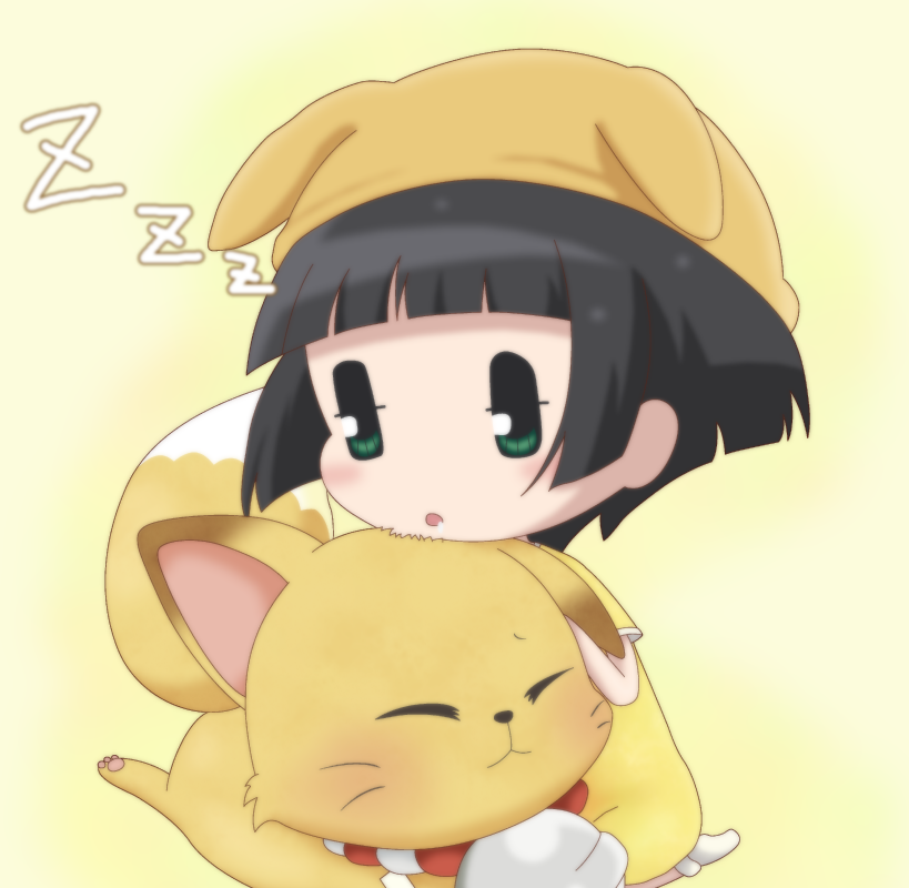kokkuri-san and ichimatsu kohina (gugure! kokkuri-san) drawn by tenga_(tengamanzero)