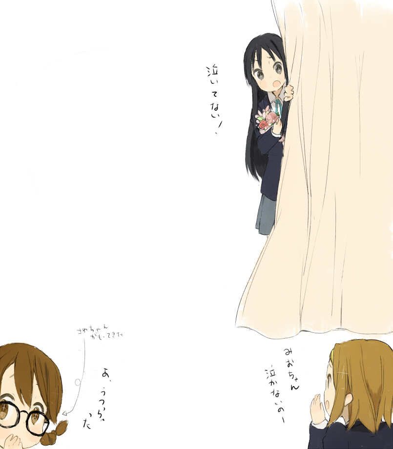 akiyama mio, hirasawa yui, and tainaka ritsu (k-on!) drawn by nasuna