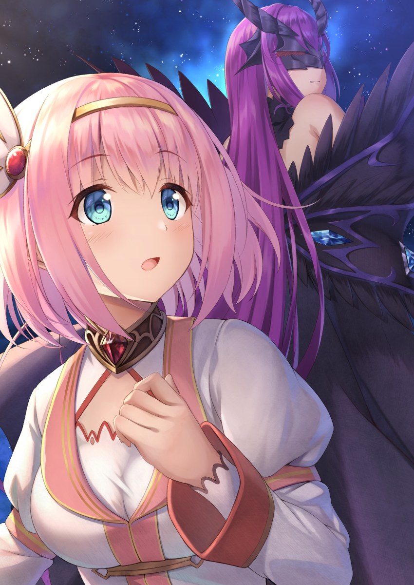 yui and eris (princess connect!) drawn by yuririn_poi