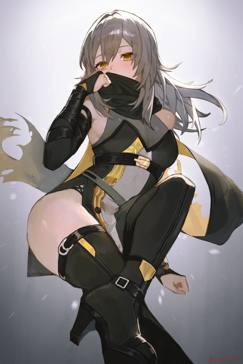 trailblazer and stelle (honkai and 1 more) drawn by sooon
