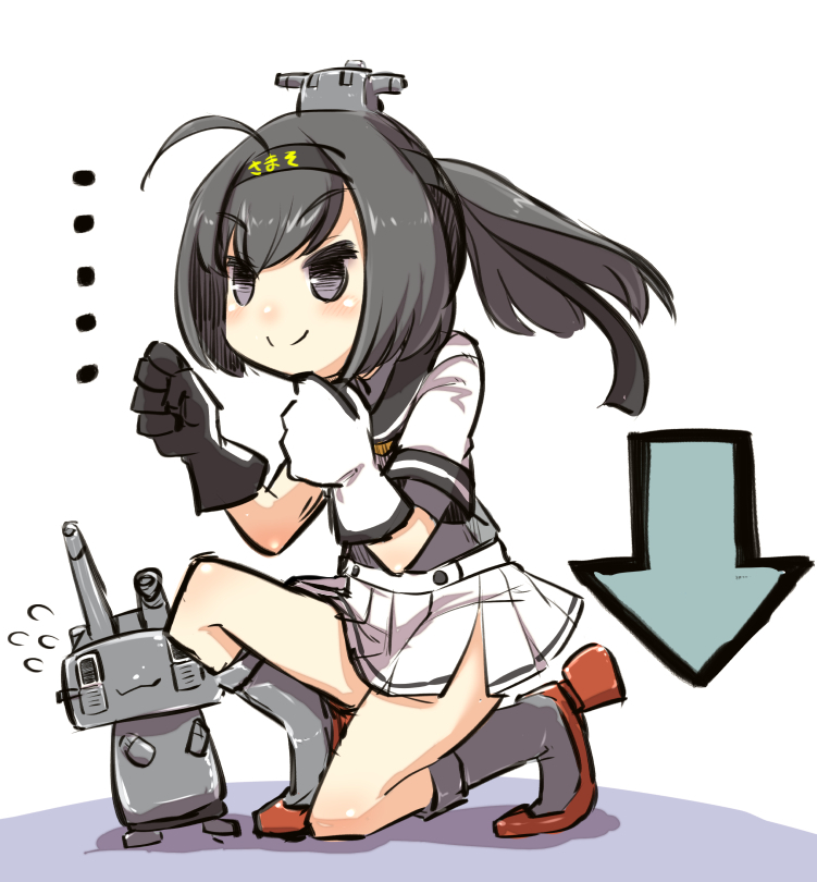 akizuki, chou-10cm-hou-chan, and guile (kantai collection and 1 more) drawn by u-non_(annon'an)