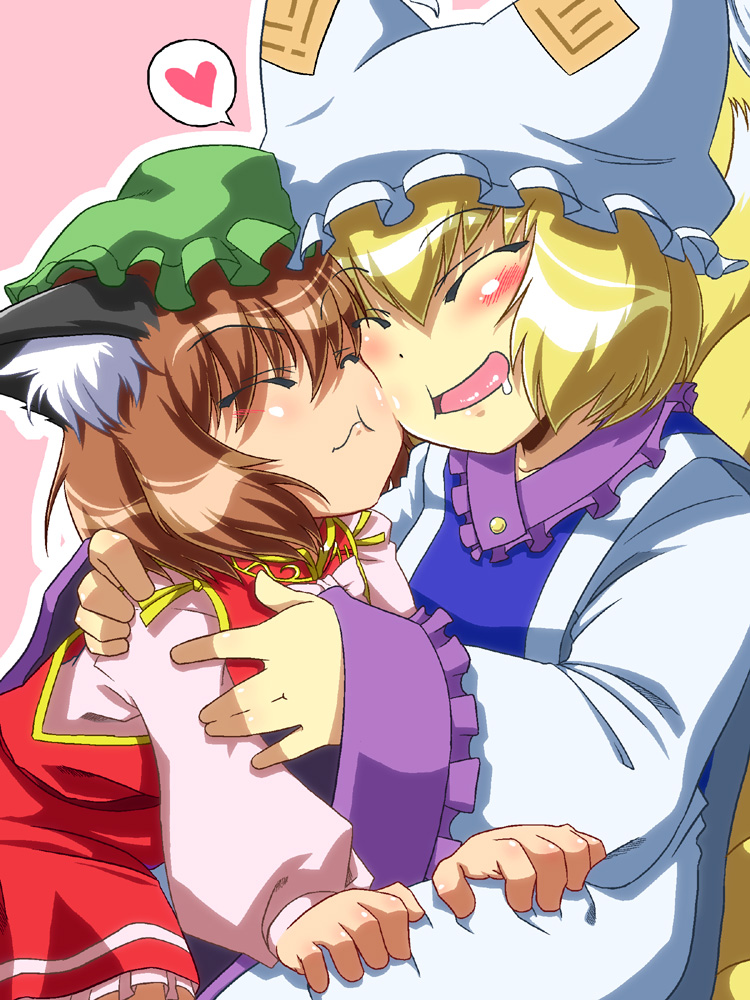 yakumo ran and chen (touhou) drawn by tsuna_(al_dente)