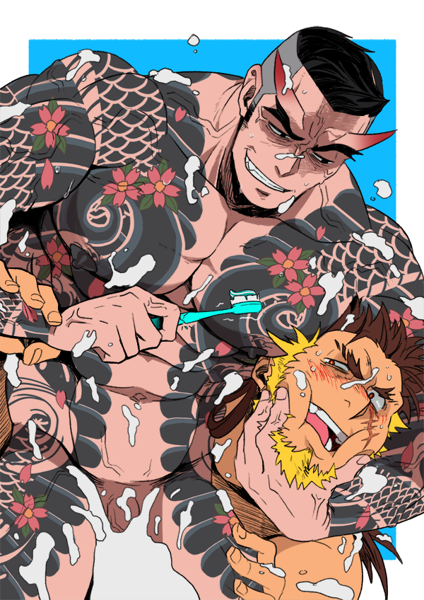 jinnosuke and rasho (another eidos-r) drawn by absol_(dkqthf)