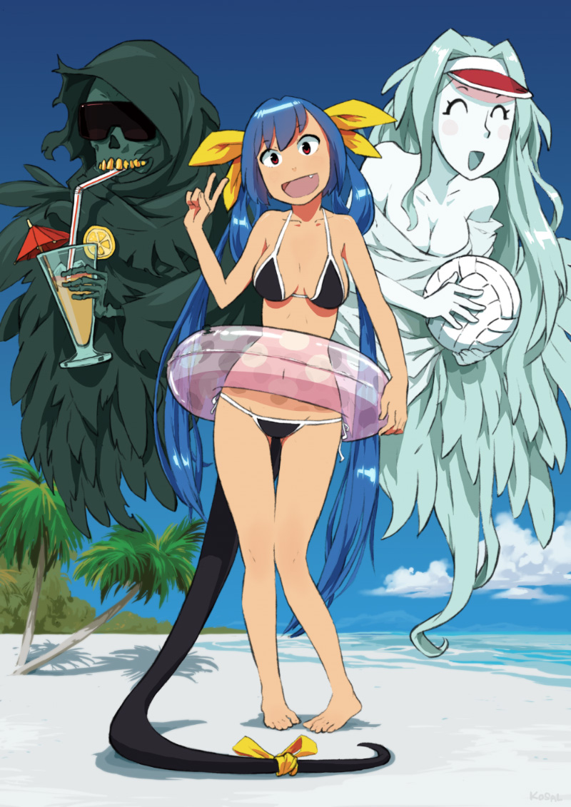 dizzy, necro, and undine (guilty gear) drawn by petitcarreau