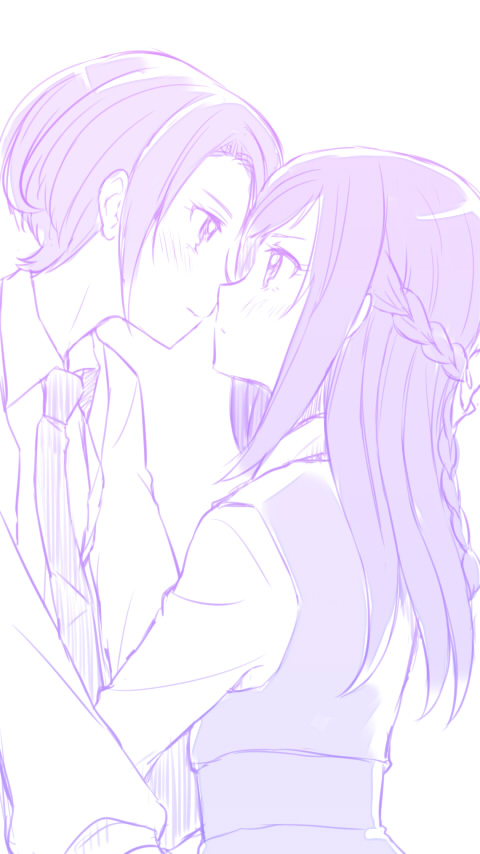 hishikawa rikka and kenzaki makoto (precure and 1 more) drawn by sioagya