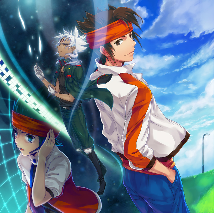 endou mamoru, baddap sleed, and endou kanon (inazuma eleven go and 1 more) drawn by yuruya_(emlot)