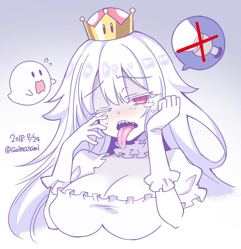 princess king boo and boo (mario and 2 more) drawn by aoi_masami