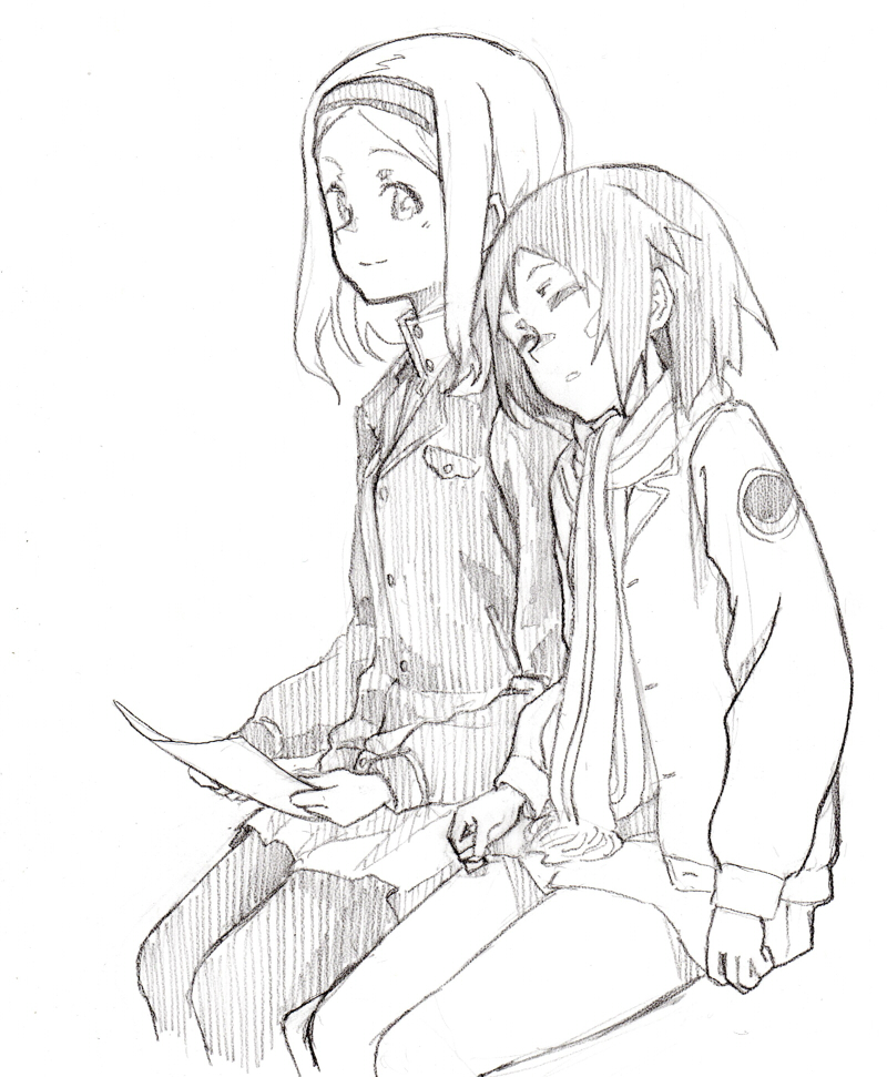 kanno naoe and aleksandra i. pokryshkin (world witches series and 1 more) drawn by shiratama_(hockey)
