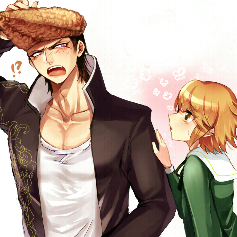 fujisaki chihiro and owada mondo (danganronpa and 1 more) drawn by miko_(kgmkjso)