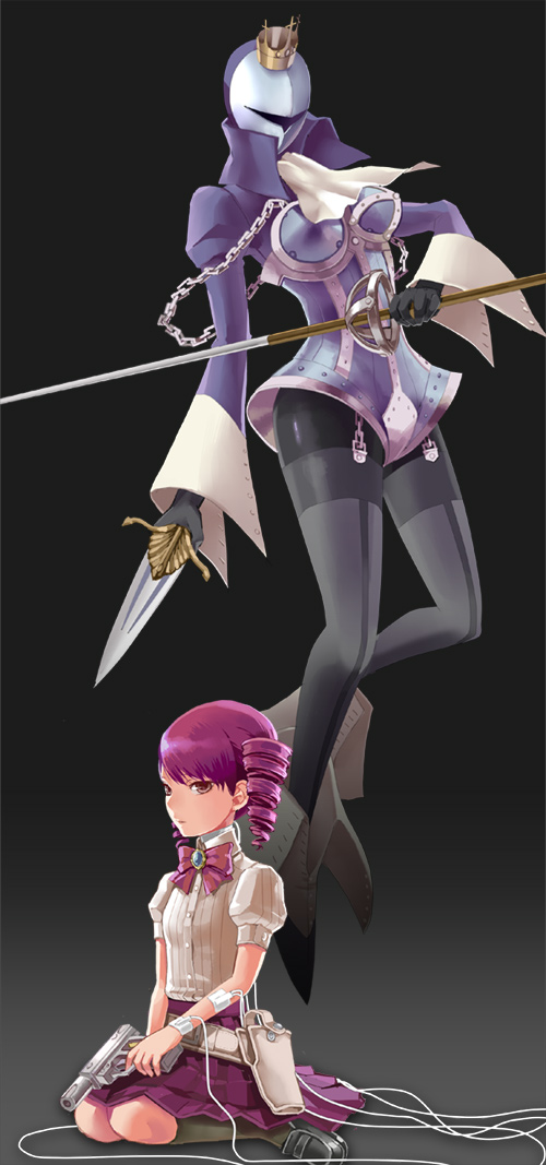 kirijou mitsuru and penthesilea (persona and 1 more) drawn by dan_(toupe)