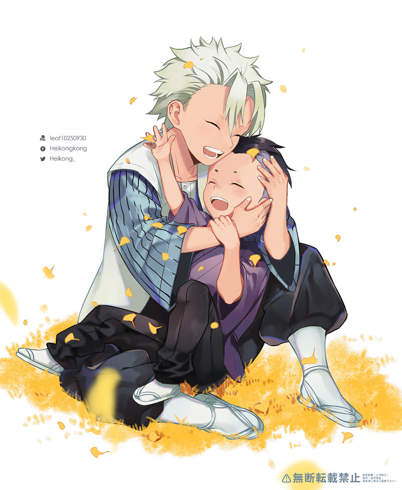 shinazugawa sanemi and shinazugawa genya (kimetsu no yaiba) drawn by heikong